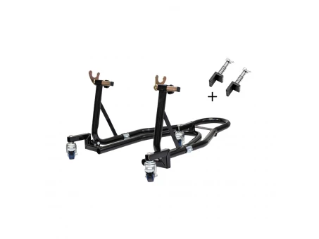 Stander moto spate (cu roti) Biketec - Negru | BT0078