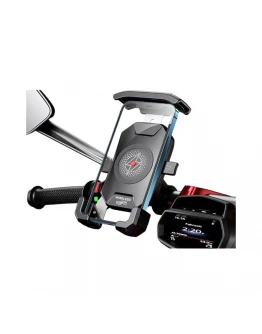 Suport telefon BIKETEC cu incarcator wireless BIKETEC R15W-PD