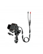 Suport telefon motocicletă Biketec anti-vibrații Quick Lock cu încărcare wireless și USB-C R24W-PD Damper | BT264