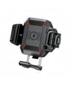 Suport telefon motocicletă Biketec anti-vibrații Quick Lock cu încărcare wireless și USB-C R24W-PD Damper | BT264