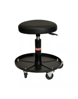 Scaun atelier BIKETEC Pro cu reglaj și cutie pentru piese - Negru