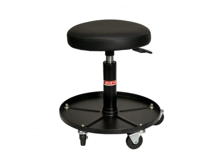 Scaun atelier BIKETEC Pro cu reglaj și cutie pentru piese - Negru | BTAIRS01