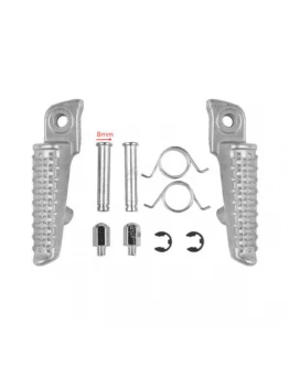Set complet scărițe rider BIKETEC cu suporturi pentru Honda - Argintiu