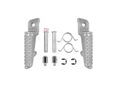 Set complet scărițe rider BIKETEC cu suporturi pentru Honda - Argintiu | BTFR001