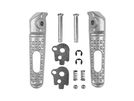 Set scărițe pasager BIKETEC cu prinderi complete Honda CBR 600RR / CBR 1000RR ’03-14 - Argintiu | BTFR004