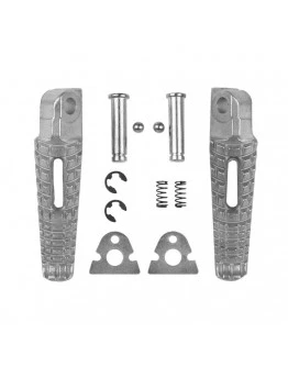 Set scărițe pasager BIKETEC cu prinderi complete Suzuki GSX-R/B-King - Argintiu