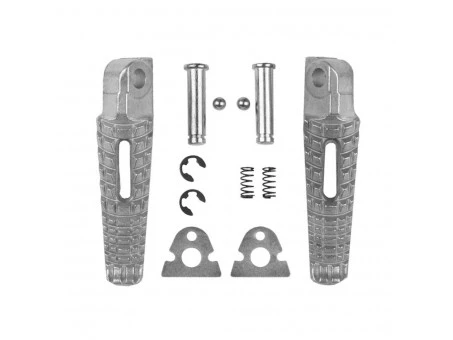 Set scărițe pasager BIKETEC cu prinderi complete Suzuki GSX-R/B-King - Argintiu | BTFR008