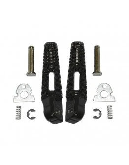 Set scărițe pasager BIKETEC cu prinderi complete Suzuki GSX-R/B-King - Negru