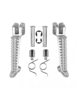 Set scărițe BIKETEC pilot cu prinderi complete pentru Yamaha - Argintiu