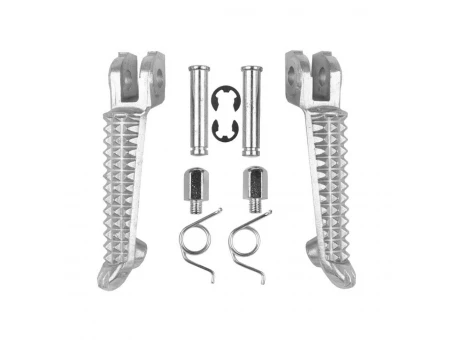 Set scărițe BIKETEC pilot cu prinderi complete pentru Yamaha - Argintiu | BTFR010