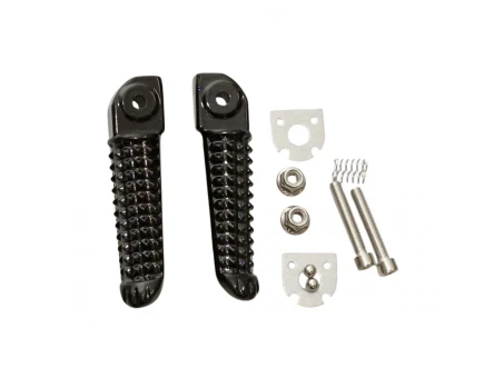 Set scărițe pasager BIKETEC cu prinderi complete Yamaha YZF R1/R6 - Negru | BTFR013