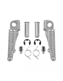 Set complet scărițe pilot BIKETEC cu prinderi Kawasaki - Argintiu