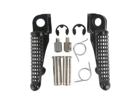 Set complet scărițe pilot BIKETEC cu prinderi Kawasaki - Negru | BTFR015