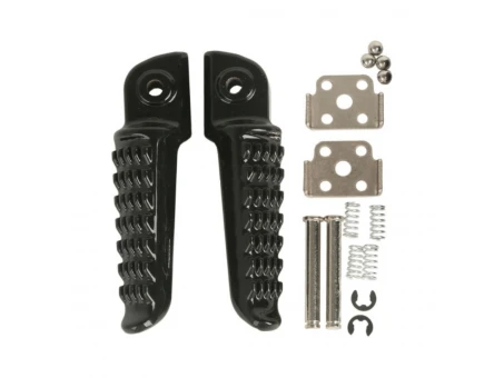 Set scărițe pasager BIKETEC cu prinderi complete Kawasaki ZX-6R/ZX-10R/Z 750/Z 1000/GTR 1400/ER6 - Negru | BTFR017