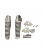 Set scărițe pasager BIKETEC cu prinderi complete Suzuki GSX-R - Argintiu | BTFR037