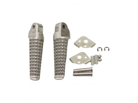 Set scărițe pasager BIKETEC cu prinderi complete Suzuki GSX-R - Argintiu | BTFR037