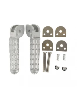 Set scărițe pasager BIKETEC cu prinderi complete pentru Ducati Monster 696/796 ’09-13 - Argintiu