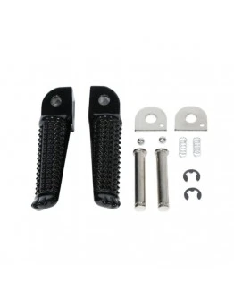 Set scărițe pasager BIKETEC cu prinderi complete Yamaha - Negru