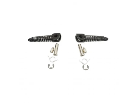 Set scărițe pilot BIKETEC cu prinderi complete Kawasaki - Negru | BTFR046