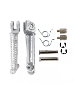 Set scărițe pilot BIKETEC cu prinderi complete pentru Yamaha - Argintiu