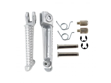 Set scărițe pilot BIKETEC cu prinderi complete pentru Yamaha - Argintiu | BTFR049