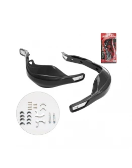 Handguards BIKETEC din aluminiu cu prinderi 22 mm și 28 mm - Negru
