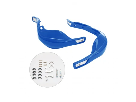 Handguards BIKETEC din aluminiu cu prinderi 22 mm și 28 mm - Albastru | BTHGALUBL