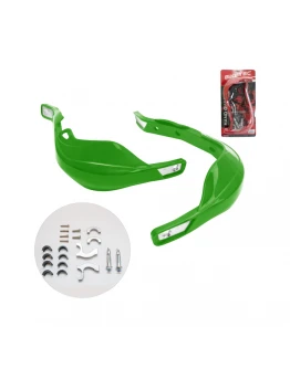 Handguards BIKETEC din aluminiu cu prinderi 22 mm și 28 mm - Verde