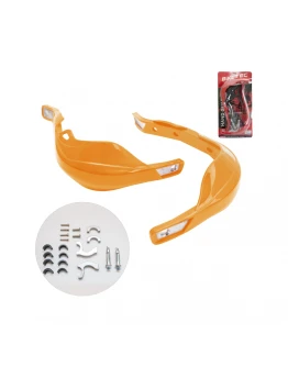 Handguards BIKETEC din aluminiu cu prinderi 22 mm și 28 mm - Portocaliu