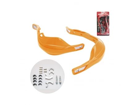 Handguards BIKETEC din aluminiu cu prinderi 22 mm și 28 mm - Portocaliu | BTHGALUOR