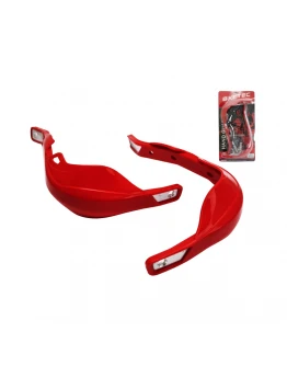 Handguards BIKETEC din aluminiu cu prinderi 22 mm și 28 mm - Rosu