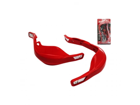 Handguards BIKETEC din aluminiu cu prinderi 22 mm și 28 mm - Rosu | BTHGALURD