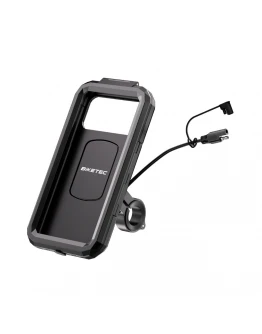 Husă Moto Impermeabilă cu Suport Telefon și Încărcare Wireless + USB-C BIKETEC PRO BTK07 Dual Charge