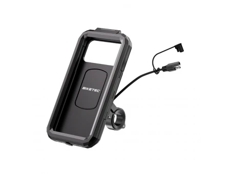 Husă Moto Impermeabilă cu Suport Telefon și Încărcare Wireless + USB-C BIKETEC PRO BTK07 Dual Charge | BTK07