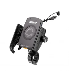 Suport Telefon Moto cu Încărcare Wireless și USB-C PD BIKETEC PRO BTK08 Dual Charge