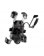 Suport Telefon Moto Dual Charge cu Încărcare Wireless și USB QC BIKETEC PRO BTK09 | BTK09