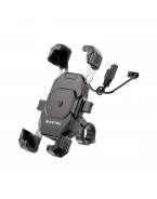 Suport Telefon Moto Dual Charge cu Încărcare Wireless și USB QC BIKETEC PRO BTK09 | BTK09