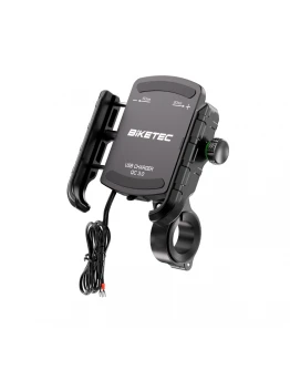 Suport Telefon Moto cu Încărcare Rapidă USB-A QC3.0 BIKETEC PRO BTK10