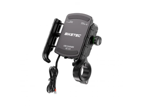 Suport Telefon Moto cu Încărcare Rapidă USB-A QC3.0 BIKETEC PRO BTK10 | BTK10
