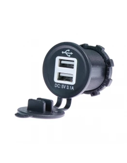 Priză Moto 2x USB Type-A BIKETEC PRO BTK15 cu Quick Charge 3.0