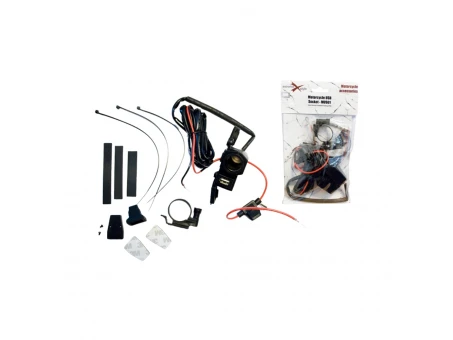 Priză brichetă pentru motocicletă BIKETEC cu port USB și siguranță | BTMUS01