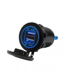 Priză dublă USB moto BIKETEC