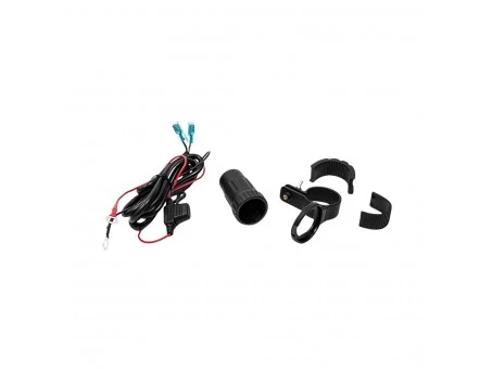 Adaptor BIKETEC USB și Priză Tip Brichetă Moto cu Montaj pe Ghidon - Set Complet | BTMUS28