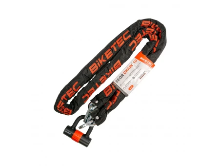 Lanț antifurt BIKETEC SEQR CP 2 m cu lacăt și 3 chei - za 10 mm | BTSF002