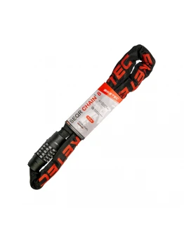 Lanț antifurt BIKETEC SEQR CP 0.9 m/8 mm cu încuietoare numerică 5 cifre și husă neagră