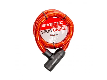 Cablu antifurt BIKETEC SEQR - 22mm x 1.4m, cu lacăt și 3 chei | BTSF017