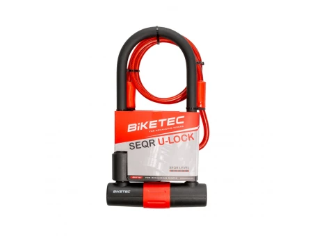 Antifurt Biketec SEQR U-Lock cu cablu pentru bicicletă, trotinetă sau motocicletă | BTSF018
