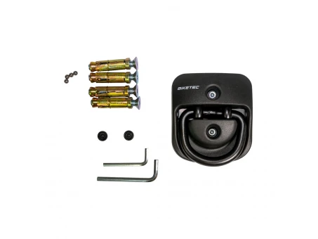 Ancoră de siguranță BIKETEC SEQR 135 x 116 mm, 3 chei, bolt 14 mm (șuruburi incluse) | BTSF022