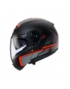 Casca Moto Modulabila Caberg Levo X Elite L7 - Negru/Gri/Rosu fluor mat | C0GF60L7