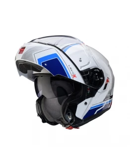 Casca Moto Modulabila Caberg Levo X Elite O5 - Alb/Albastru/Rosu